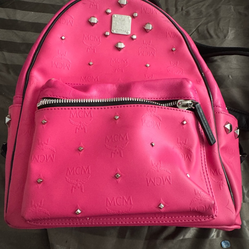 MCM Pink Studded Women's Backpack